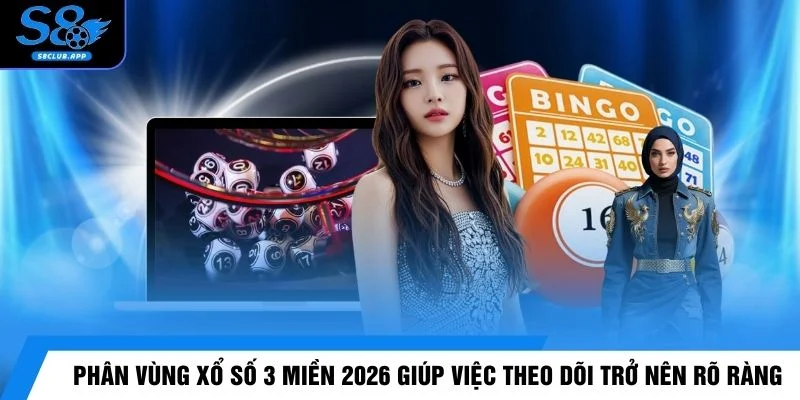 Phân vùng xổ số 3 miền 2026 giúp việc theo dõi trở nên rõ ràng